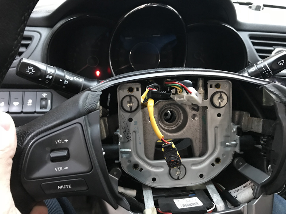 Как снять руль на киа рио 2015 рестайлинг