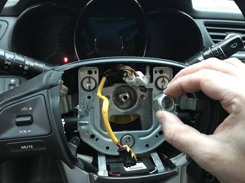 Как снять руль на киа рио 2015 рестайлинг