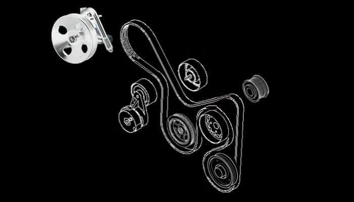 Схема расположения приводного ремня киа рио 3 для автомобилей не оборудованых кондиционером