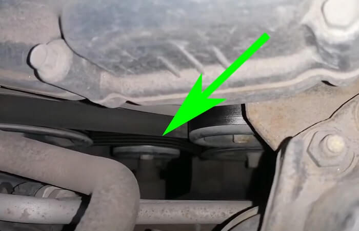 Расположение натяжителя и ремня Киа Рио 3