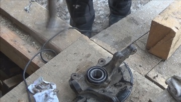 Предварительная подготовка подшипника для монтажа Запрессовка подшипника ступицы KIA Rio