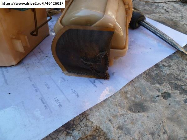 Грязный фильтр грубой очистки