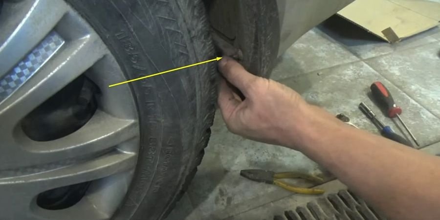 КИА РИО снятие заднего бампера