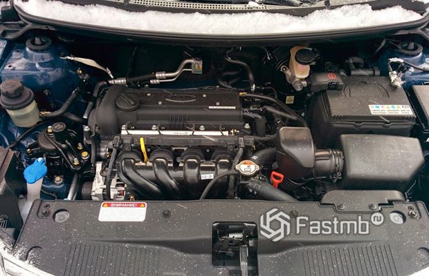 Киа Рио 2015 седан рестайлинг, двигатель