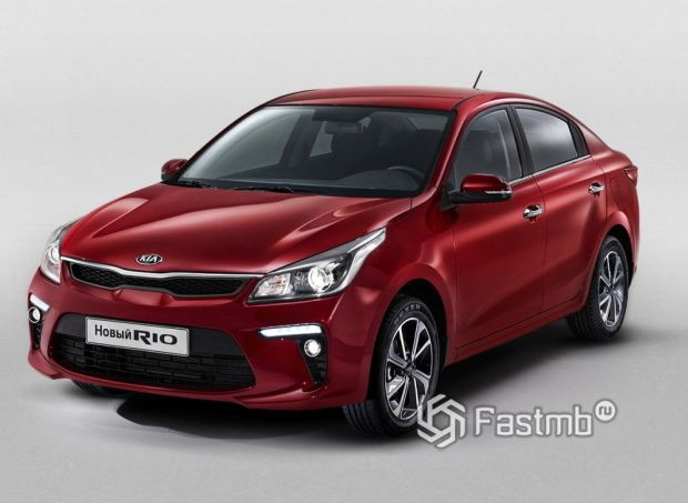 Kia Rio 2016 седан, передняя оптика