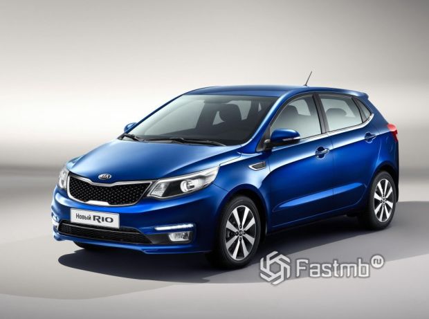 Kia Rio 2015 хэтчбек рестайлинг, передняя оптика