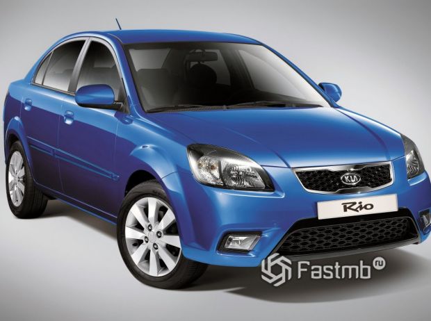 Kia Rio 2009 седан рестайлинг, передняя оптика