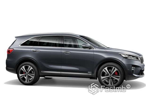 Kia Sorento 2017 рестайлинг, вид сбоку