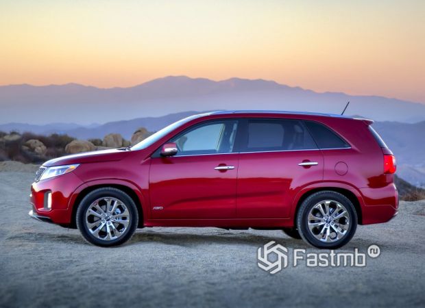 Kia Sorento 2012 рестайлинг для США, вид сбоку