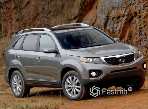 Kia Sorento 2009 для США, передняя оптика