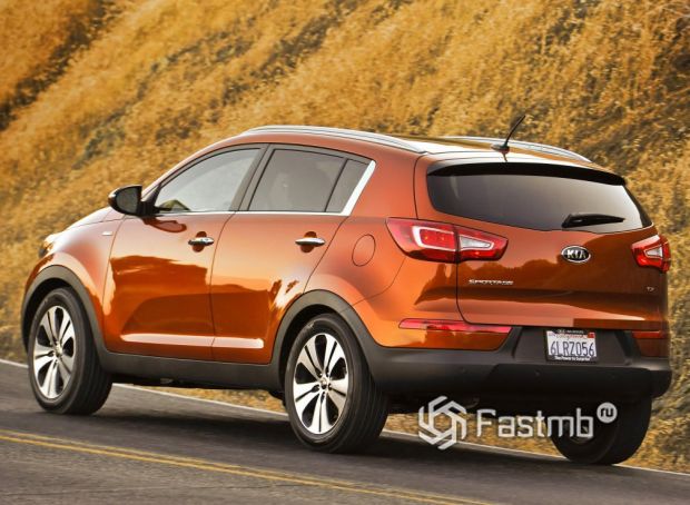 Kia Sportage 2010 для США, люк топливного бака