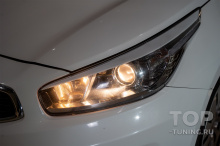 Штатный свет в Киа Сид 2 с линзами (галоген) 