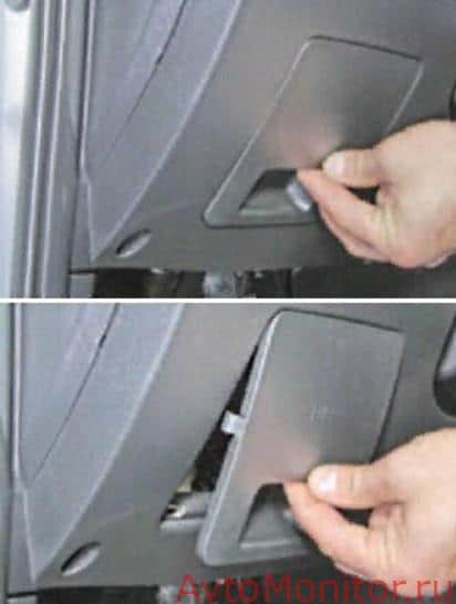 Расположение блока в салоне