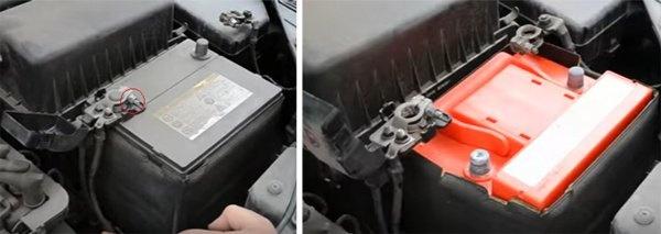 Снимаем АКБ