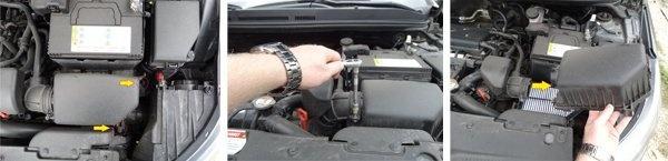 Снятие короба воздушного фильтра Рио 3