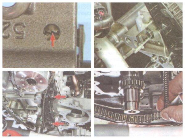 Снимаем крышку и цепь ГРМ