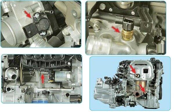 Расположение датчиков Kia Ceed