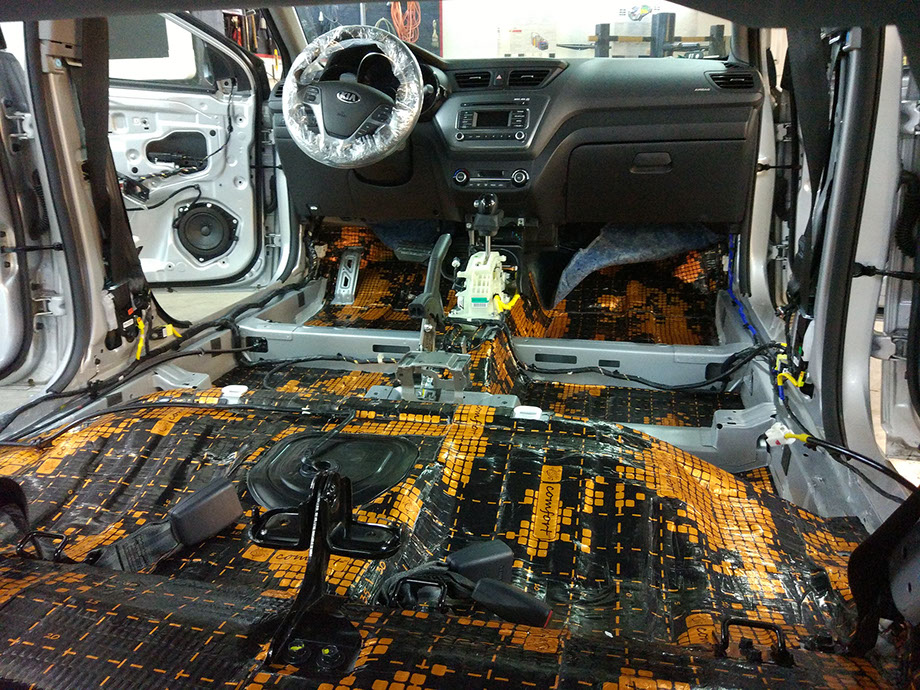 Шумоизоляция пола Kia Rio