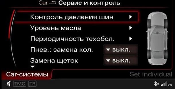 данные на панели Отключение