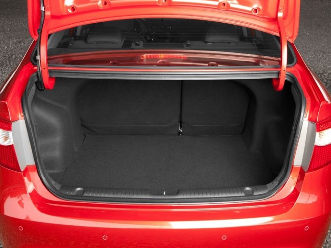 объем багажника киа рио седан