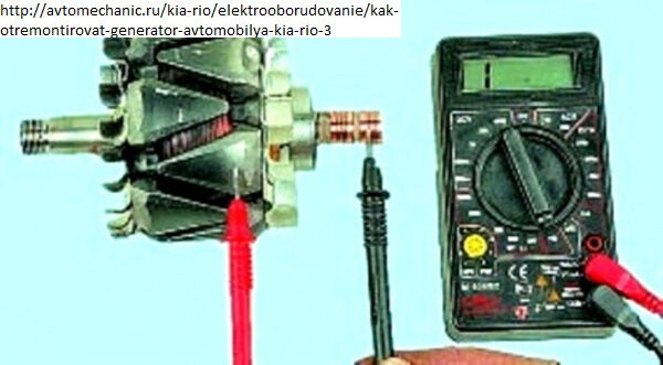 проверка целостности обмотки ротора