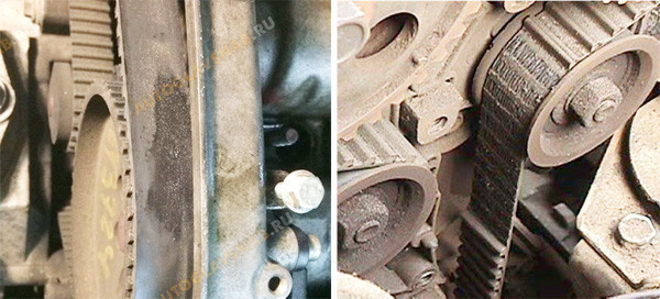 Пятна на резиновом листе; зубы выпадают, трескаются.