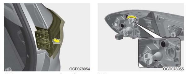 Поменяли лампочки задней оптики в Kia Ceed III