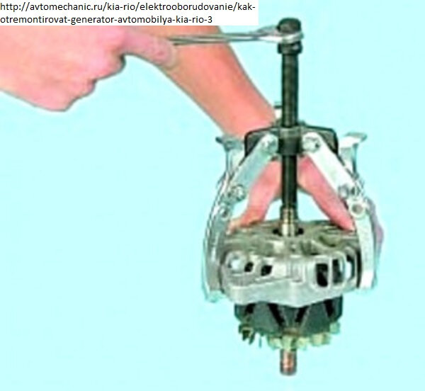 ротор снят с переднего подшипника корпуса